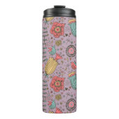 Bouteilles Isothermes Motif floral élégant avec des fleurs (Devant)