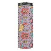 Bouteilles Isothermes Motif floral élégant avec des fleurs (Dos)