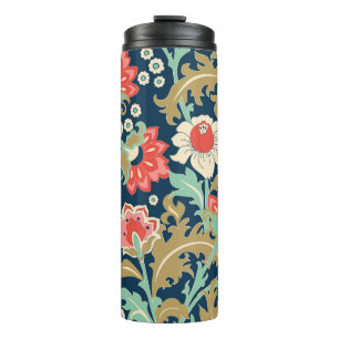 Bouteilles Isothermes Motif floral incolore dans le style folk avec
