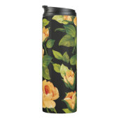 Bouteilles Isothermes Motif floral incomparable avec de beaux roses (Tourné sur la droite)