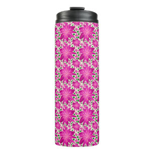 Bouteilles Isothermes Motif floral rose vif sans couture