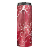 Bouteilles Isothermes Motif Floral Rouge Et Blanc (Dos)