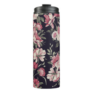 Bouteilles Isothermes Motif floral sans couture avec rose, aquarelle. Vi