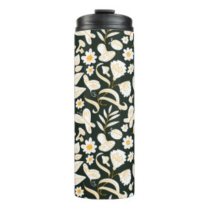 Bouteilles Isothermes Motif floral sans soudure avec papillons et insect