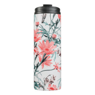Bouteilles Isothermes Motif floral sans soudure, margarita et hyacinthes
