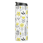 Bouteilles Isothermes Motif floral scandinave jaune Monogramme (Tourné sur la droite)