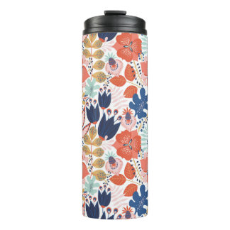 Bouteilles Isothermes Motif floral transparent sur blanc. backgro Abstra