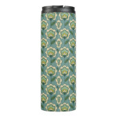 Bouteilles Isothermes Motif floral turquoise et jaune (Dos)