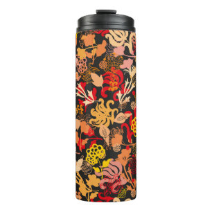 Bouteilles Isothermes motif floral vintage dessiné à la main