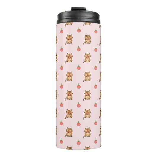 Bouteilles Isothermes motif fraise et chipmunk (Devant)