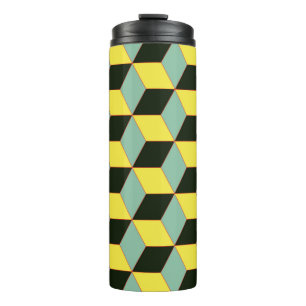 Bouteilles Isothermes motif géométrique 3D de style vintage et transpa