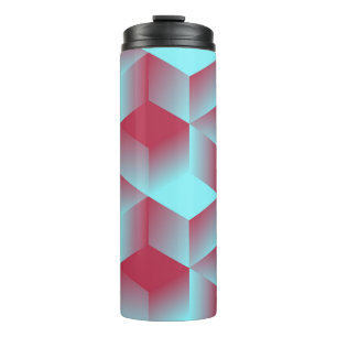 Bouteilles Isothermes motif géométrique abstrait transparent avec grille