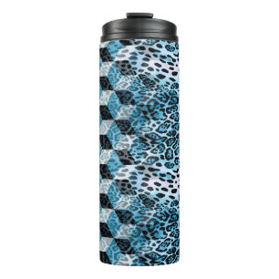 Bouteilles Isothermes Motif géométrique avec peau de léopard, patte de l