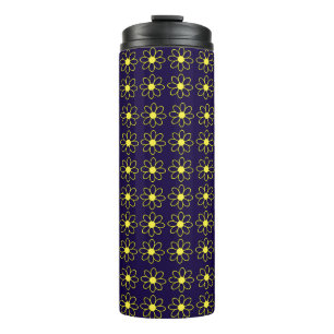 Bouteilles Isothermes Motif géométrique de fleurs de marguerite jaune