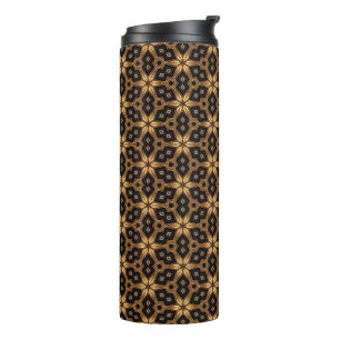 Bouteilles Isothermes Motif géométrique de luxe en or noir