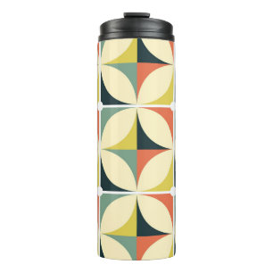 Bouteilles Isothermes Motif géométrique des années 70 rétro.