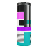 Bouteilles Isothermes motif géométrique en couleurs rayées et néons (Dos)