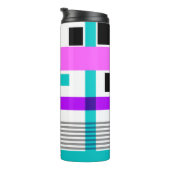 Bouteilles Isothermes motif géométrique en couleurs rayées et néons (Tourné sur la droite)