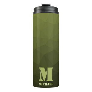 Bouteilles Isothermes Motif géométrique en maille de vert olive de l'arm