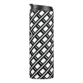 Bouteilles Isothermes Motif géométrique funky moderne Monogramme blanc (Tourné sur la droite)