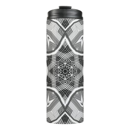 Bouteilles Isothermes Motif géométrique noir blanc (Devant)