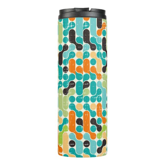 Bouteilles Isothermes Motif géométrique rétro abstrait (Dos)