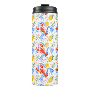 Bouteilles Isothermes Motif Gingham Été Italien Homard et Citron