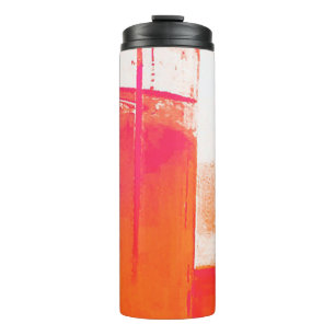 Bouteilles Isothermes Motif graphique géométrique orange abstrait modern