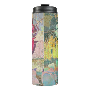 Bouteilles Isothermes Motif grunge floral d'art