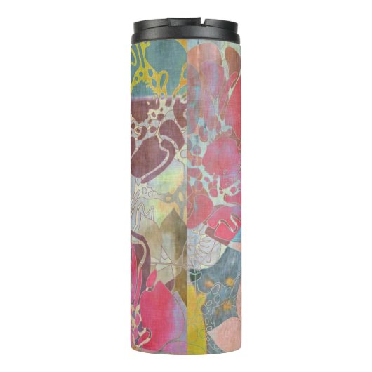 Bouteilles Isothermes Motif grunge floral d'art (Dos)