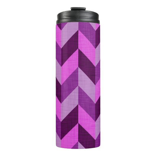 Bouteilles Isothermes Motif Herringbone en violet (Devant)