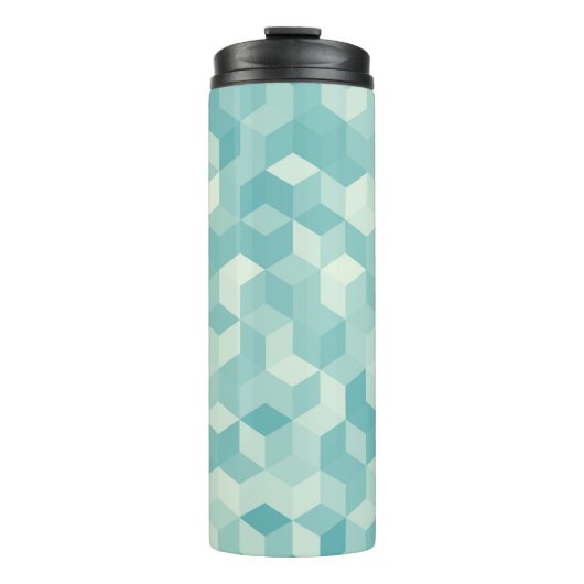 Bouteilles Isothermes Motif Hexagonal bleu clair transparent (Devant)