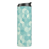 Bouteilles Isothermes Motif Hexagonal bleu clair transparent (Tourné sur la gauche)