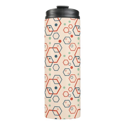 Bouteilles Isothermes Motif hexagonal coloré moderne géométrique (Devant)