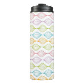 Bouteilles Isothermes Motif horizontal coloré d'ogee (Devant)