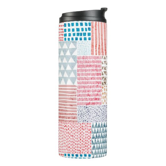 Bouteilles Isothermes Motif impeccable en style patchwork. D simple (Tourné sur la gauche)