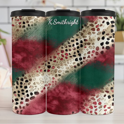 Bouteilles Isothermes Motif imprimé animal patchwork texturé