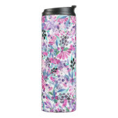 Bouteilles Isothermes Motif incomparable de fleurs et de baies violettes (Tourné sur la gauche)