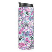 Bouteilles Isothermes Motif incomparable de fleurs et de baies violettes (Tourné sur la droite)