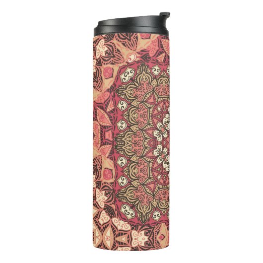 Bouteilles Isothermes Motif indien abstrait médaillon. Boho et gypsy (Tourné sur la gauche)