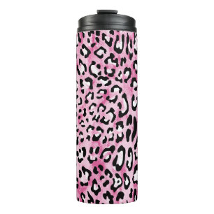 Bouteilles Isothermes Motif Léopard Blanc Rose.