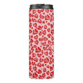 Bouteilles Isothermes Motif léopard des coeurs en rouge sur blush (Dos)