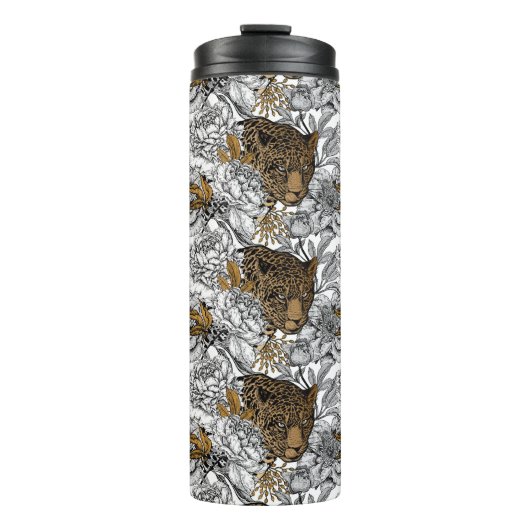 Bouteilles Isothermes Motif Leopard & Peonies (Devant)