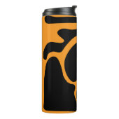 Bouteilles Isothermes Motif libre moderne noir et orange (Tourné sur la gauche)