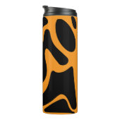 Bouteilles Isothermes Motif libre moderne noir et orange (Tourné sur la droite)