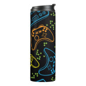 Bouteilles Isothermes Motif lumineux sans couture avec joysticks. coo de (Tourné sur la gauche)