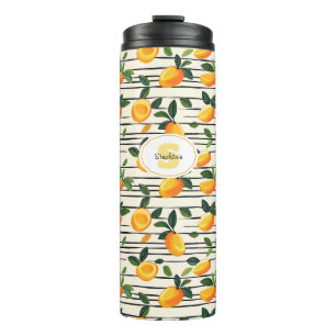 Bouteilles Isothermes Motif Mango Aquarelle avec Feuilles verts