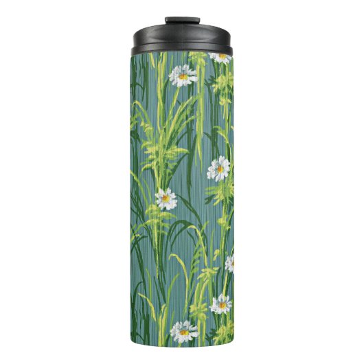 Bouteilles Isothermes Motif marguerite, motif vert, (Devant)