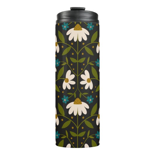 Bouteilles Isothermes Motif marguerrier blanc mignon (Devant)