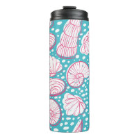 Motif marin sans joint avec différents coquillages